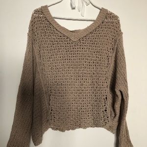 Free People Crop Knit Sweater